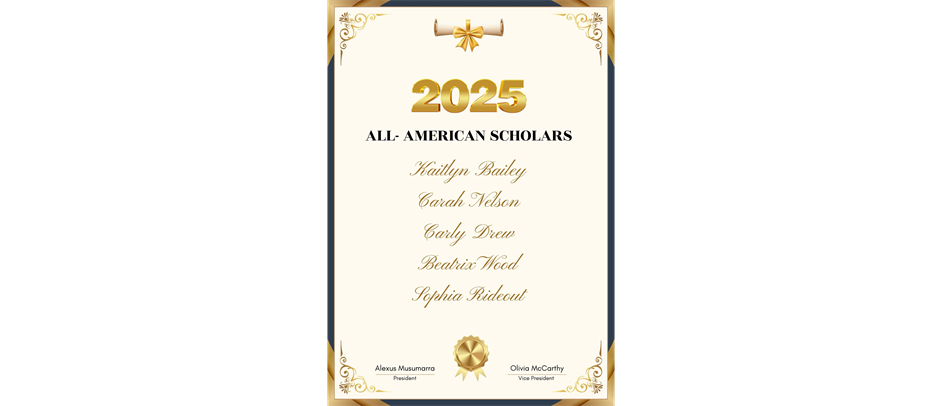 2025 Pop Warner Scholars