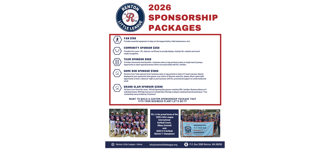 2026 Sponsorship Packages