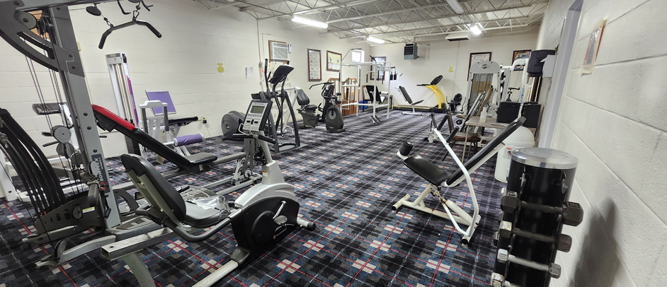 Work out in our free gym 