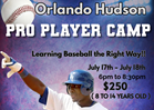 Orlando Hudson Pro Player Camp Registration opens