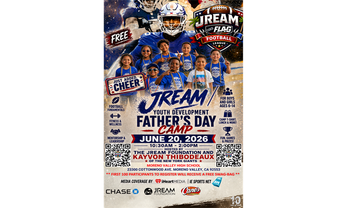 JREAM Father's Day FREE Youth Camp w/ Kayvon Thibodeaux