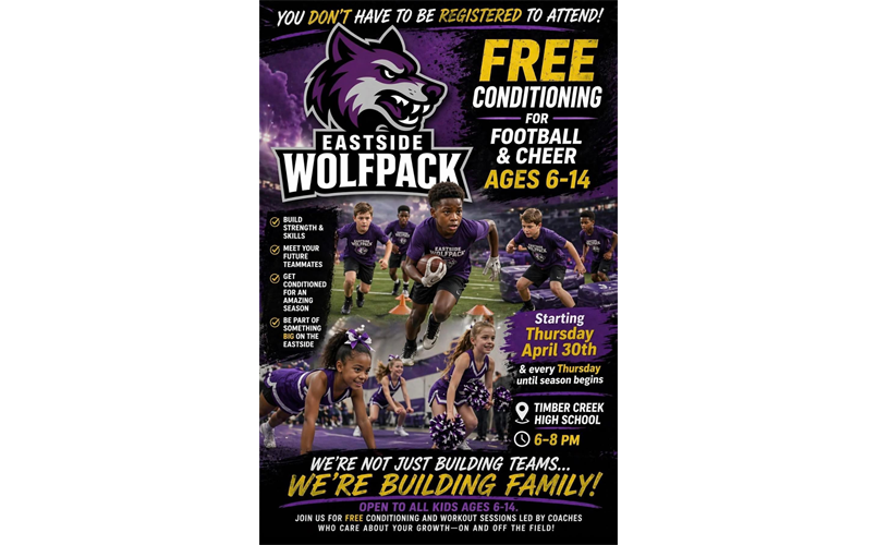 Eastside Wolfpack Conditioning! Come join us! 
