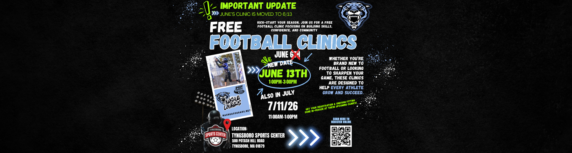 June & July Free Football Clinics