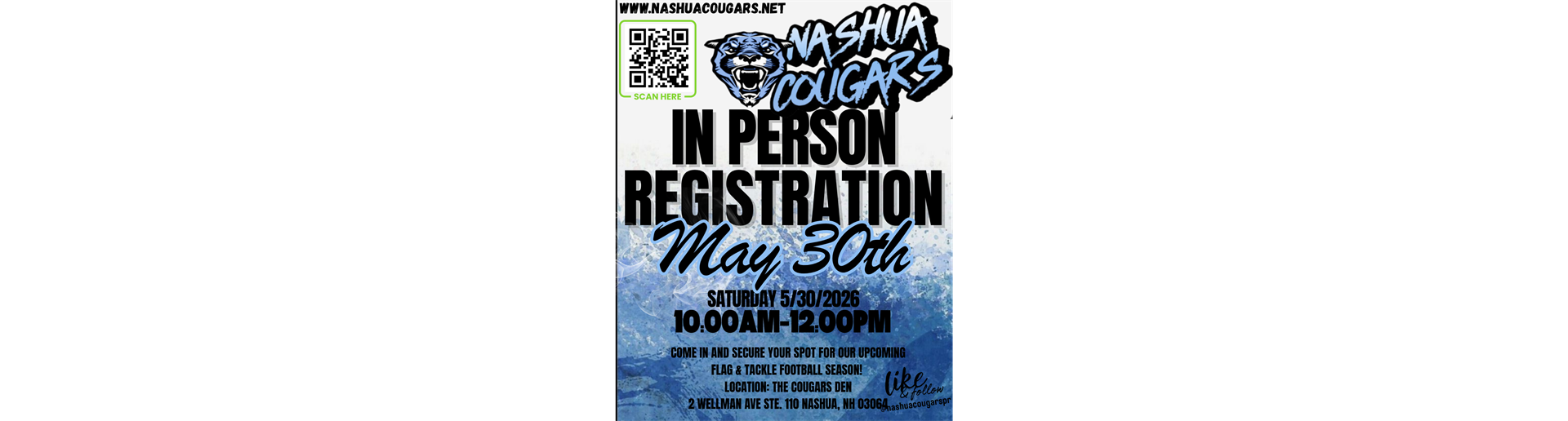 May 30th In- Person Registration