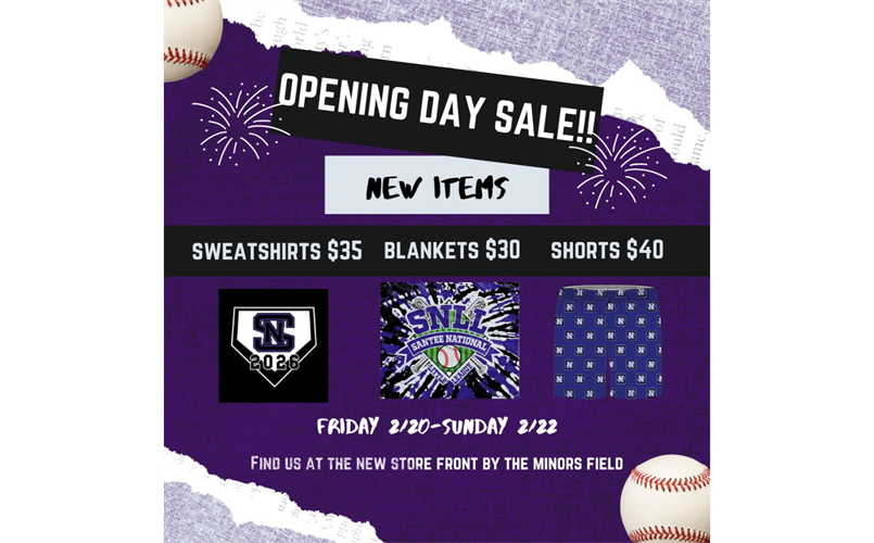 Opening Day Sale 