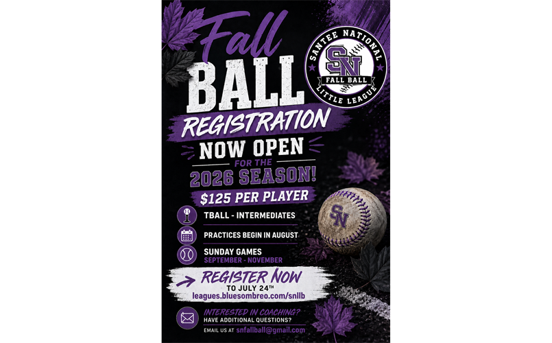 Fall Ball Registration Open 