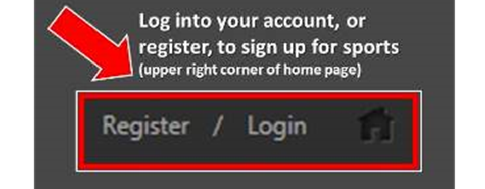 Login or Register to Sign Up for Sports!