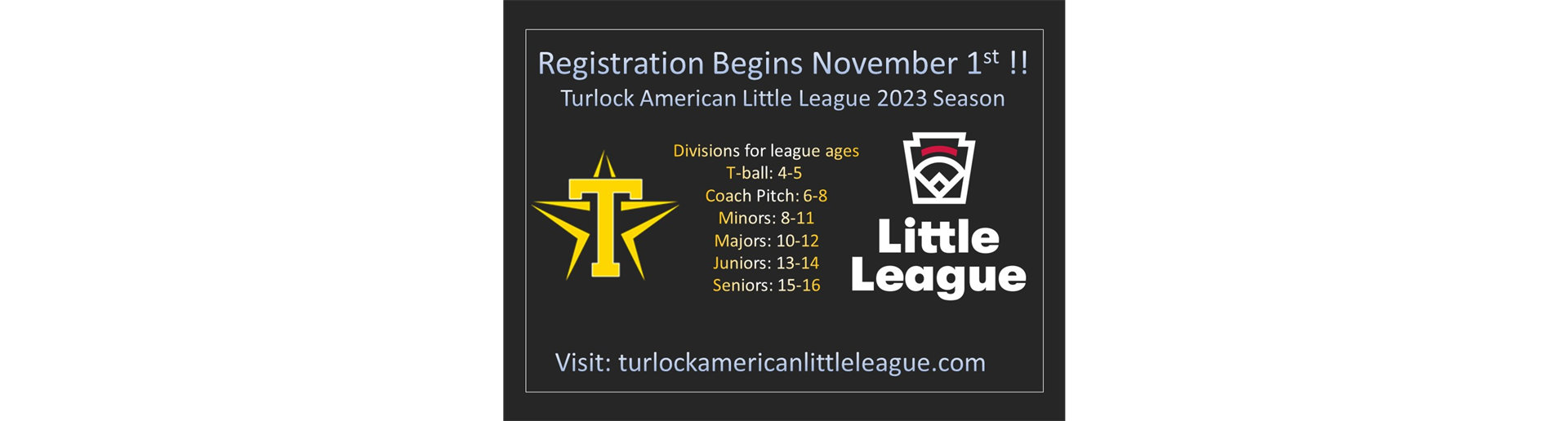 2023 Season Registration Begins November 1st!